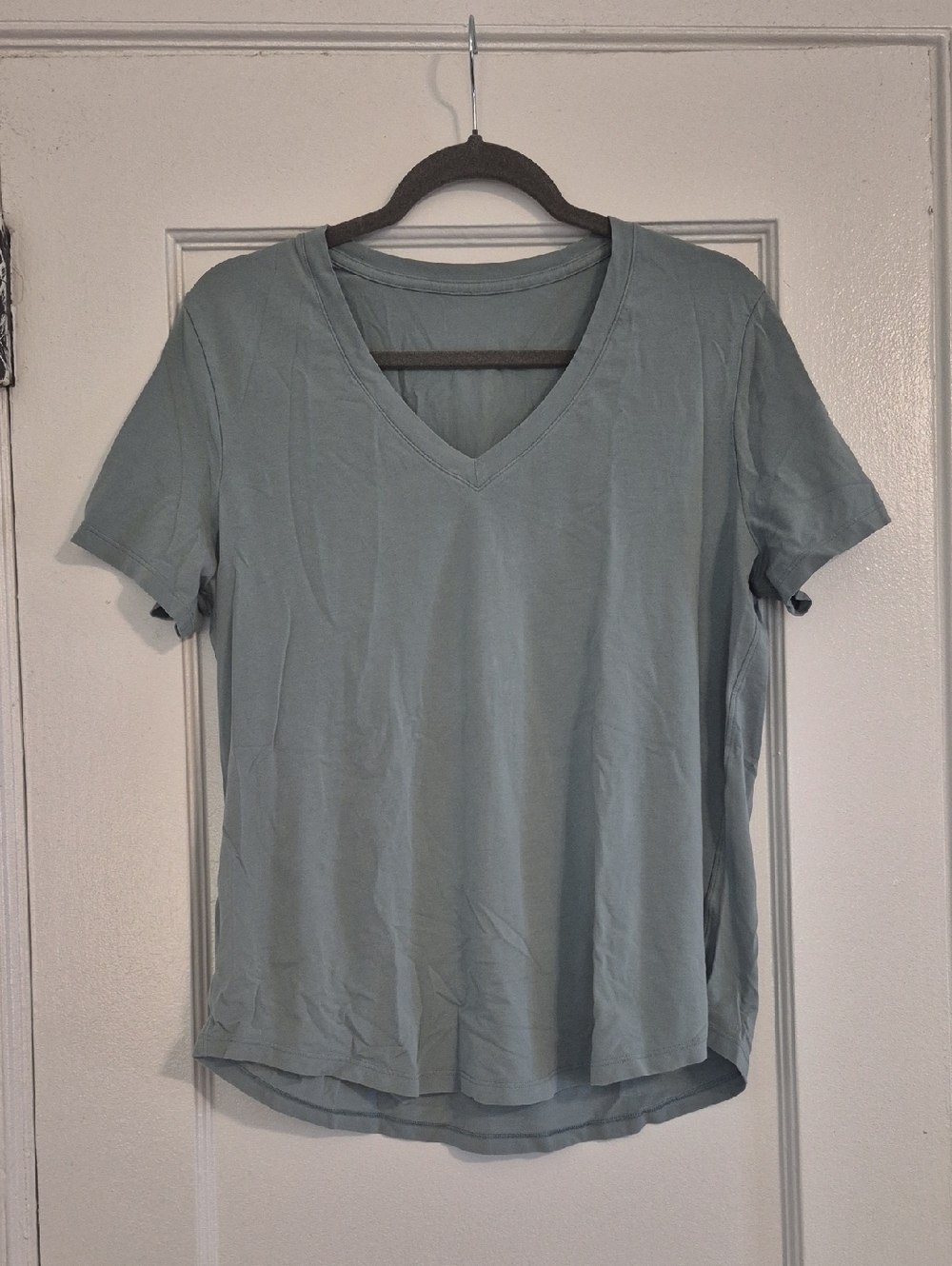 Lululemon Love V Neck Short Sleeve Tee In Crater Blue